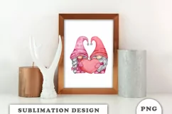 Valentines day Gnomes Clipart PNG Product Image 6