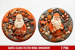 Santa Claus Felted Wool Ornament Product Image 1