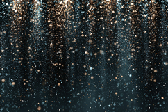 Dark background with sparkling gold &amp; white glitter particle Product Image 1