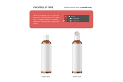 Amber Flip Top Bottle - 100ml - PSD Mockup Product Image 6