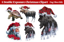 Double Exposure Christmas Sublimation Clipart PNG Product Image 1