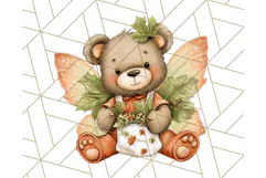 Fall Fairy Animal Clipart PNG, Woodland Creatures With Wings Product Image 2