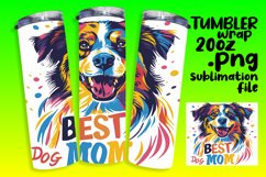 Pet Parent Pup Tumbler Wrap Sublimation - 20oz Design Product Image 1