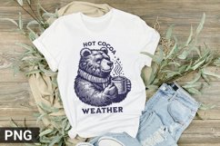 Hot Cocoa Weather PNG - Winter T-Shirt Design Product Image 1
