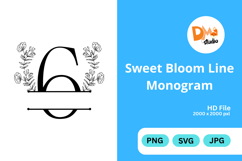 Sweet Bloom Line Monogram Product Image 1