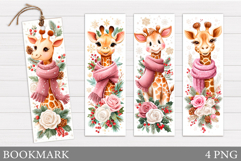 Christmas Giraffe Bookmark. Christmas Bookmark Sublimation Product Image 1