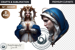 Virgin Mary Clipart PNG, Mother with Jesus Christian graphic Product Image 1