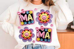 Mother's Day PNG, Faux Yarn Mama PNG Product Image 1