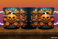 Spooky Pumpkins Halloween Mug Wrap | 11 Oz | Sublimation Product Image 7