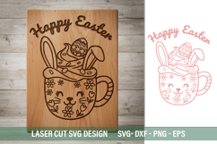 Happy Easter SVG - Laser Cut Design Product Image 3
