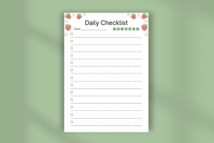Cute Daily Checklist Planner Template | Minimalist To Do Product Image 4