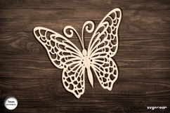 3D Butterfly Laser Cut | Glowforge | SVG Product Image 2