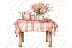 Cottagecore Kitchen Clipart, Vintage Country Floral Kitchen Product Image 2