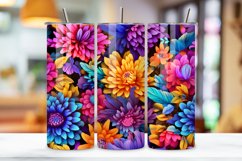 Floral Tumbler Wrap, Seamless 3D PNG Product Image 3