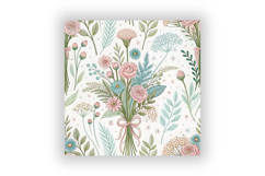 Wildflowers Baby Shower Seamless Pattern, Watercolor Floral Product Image 4