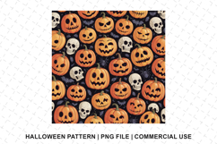Halloween Pumpkin Pattern Png | Sublimation | Digital Paper Product Image 1