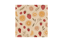Strawberry Lemon Shabby Digital Paper, Seamless Pattern Product Image 6