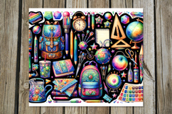 Back to school | 4 Skinny tumbler sublimation designs, PL2 Product Image 2