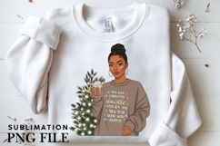 Christmas motivational woman png design for T-shirts Product Image 3