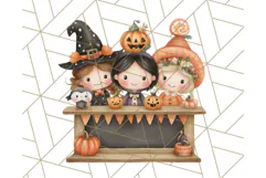 Creepy Carnival Halloween Clipart PNG with Hayride Art Product Image 5