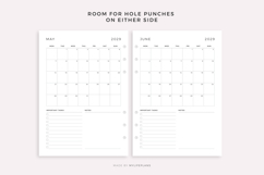 2029 Monthly Planner, Printable &amp; Fillable, A4/Letter Size Product Image 6