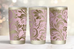 20oz Tumbler laser svg|Seamless Vintage Floral pattern wrap Product Image 4