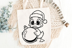 Funny Christmas Duck Svg, Holiday Cute Festive Duck Svg. Product Image 4