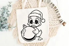 Funny Christmas Duck Svg, Holiday Cute Festive Duck Svg. Product Image 4
