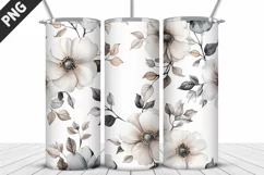 Flowers Tumbler Wrap | Sublimation Design | Tumble PNG Product Image 3