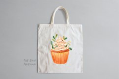 Cupcakes clipart, Watercolor birthday cupcake sublimation Product Image 6