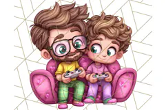Father's Day Clipart PNG, Funny Dad Cartoon Clip Art Product Image 2