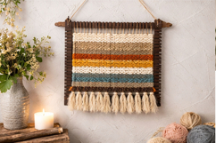 Weaving loom square 4 side small digital download file fiber Product Image 6