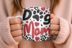 3D Dog Mom Mug Wrap Sublimation|3D Puffy inflated Product Image 2