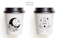 Floral moon svg bundle, Mystical svg, Moon phases svg Product Image 6