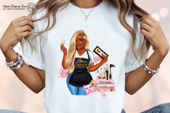 Blonde Black Lash Artist Woman PNG Boss Babe Beauty Design Product Image 6