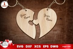 Valentine&#039;s Day Hearts Keychains | Laser Cut | Glowforge Product Image 6