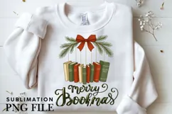 Merry Bookmas png design for T-shirts Product Image 3
