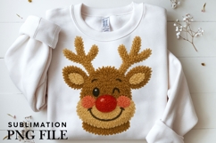 Latch Hook Yarn Reindeer Noel face Christmas png design for Product Image 1