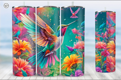 Hummingbirds Tumbler Sublimation, 20 oz Tumbler Wrap Product Image 4