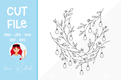 Easter SVG Line Art Cut File Product Image 1