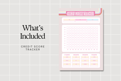 Credit Score Tracker Printable Budget Planner PDF Product Image 2