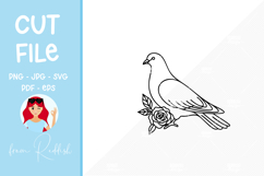 Floral Wedding Line Art Cut File Product Image 1