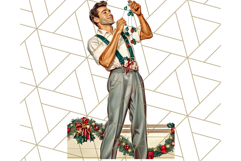 Vintage Glamorous Christmas Party Clipart PNG, Holiday Png Product Image 2