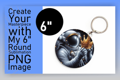 Cute Round Design for Keychains , Astronaut Product Image 1