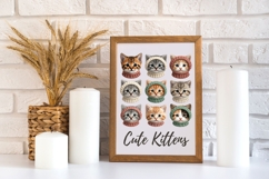 Cozy Knitted Kittens Cute Cat Portraits Clipart Product Image 6