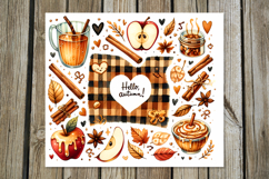 Autumn vibes | 4 fall Skinny Tumbler Sublimation designs P2 Product Image 2