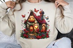 Valentines Day Fairy Houses Clipart PNG Product Image 1