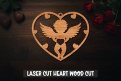 Valentine Ornament SVG,Laser Cut, Heart for laser cut Product Image 1