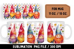 Autumn Gnomes Mug Sublimation, Gnome Coffee Mugs Wrap Product Image 1