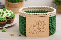 St. Patrick’s day basket base with leprechaun engraving file Product Image 6